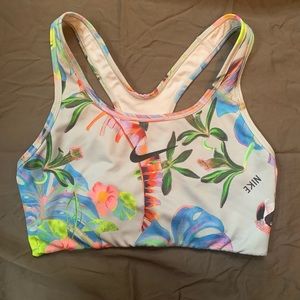 Women’s Floral Nike sports Bra (Medium)